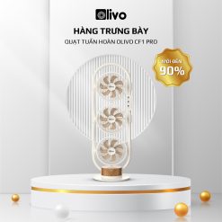 Quạt Tuần Hoàn Không Khí OLIVO CF1 PRO - Bộ 03 Lồng Quạt Hoạt Động Độc Lập, Góc Quay 240°, Tích Hợp Ngăn Chứa Tinh Dầu Thơm, Êm Ái - Hàng Trưng Bày