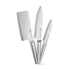 Bộ Dao 3 Món OLIVO DAVINCI - Vật Liệu Cao Cấp - Lưỡi Dao Sắc Bén - Thiết Kế Công Thái Học - Chuôi INOX 430 Siêu Bền