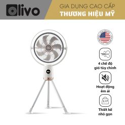 Quạt Tuần Hoàn Không Khí - Quạt Không Dây OLIVO WF1 - Chạy Êm, Sạc Nhanh 2.5h, Hoạt Động Bền Bỉ 48h - Gấp Gọn Dễ Dàng