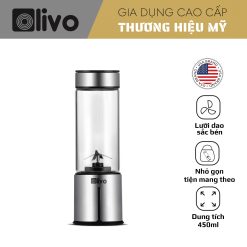 Máy Xay Sinh Tố Cầm Tay OLIVO PB01 - Xay Được Đá Viên, Sạc Pin Sử Dụng Không Cần Dây - Nhỏ Gọn, Cao Cấp, Tiện Lợi, Dung Tích 450ML