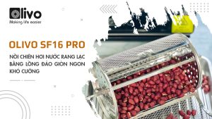 Nồi chiên hơi nước OLIVO SF16 PRO rang lạc bằng lồng đảo giòn ngon khó cưỡng