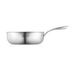CHẢO INOX OLIVO STEVE 2685 – Chống Dính Tự Nhiên, Đáy 3 Lớp, Đường Kính 26cm, Sâu 8.5cm – Nấu Được Trên Mọi Loại Bếp
