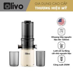 Máy Ép Chậm OLIVO SJ2000 - Khoang Tiếp Lớn, Củ Ép Kết Hợp Lưỡi Cắt Thông Minh, Thiết Kế Sang Trọng, Đẳng Cấp