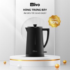 Ấm Siêu Tốc OLIVO EK207 - Thiết Kế Tối Giản Sang Trọng, Bộ Điều Khiển Strix Siêu Bền, Dung Tích 1.7L, Công Suất Lớn 2000W - Hàng Thanh Lý