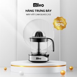 Máy Vắt Cam OLIVO CJ12 - Dung tích lớn 1.2L, Có Hai Đầu Vắt Lớn - Nhỏ, Công Suất 40W, Vắt Kiệt Nước, Sử Dụng Dễ Dàng - Hàng Trưng Bày