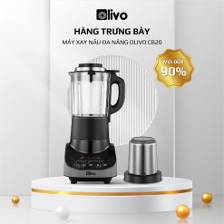 Máy Xay Nấu Đa Năng OLIVO CB20 - Độ Ồn Thấp Nhất - Chống Trào Tuyệt Đối - Vệ Sinh Khử Khuẩn - Chống Dính Gốm - Hàng Trưng Bày