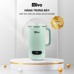 Máy Xay Nấu Đa Năng OLIVO CB1000 - Dung Tích 1L, Nắp INOX Kết Hợp Kính Cường Lực Duy Nhất Trên Thị Trường, Công Suất 880W, 9 Chế Độ, Chống Trào Tuyệt Đối - Hàng Trưng Bày