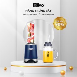 Máy Xay Sinh Tố OLIVO MB300 - 2 Cốc Linh Hoạt - Xay Đá Bào, Sinh Tố, Smoothie - Dung Tích 600ML - Hàng Trưng Bày