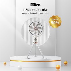 Quạt Tuần Hoàn Không Khí - Quạt Không Dây OLIVO WF1 - Chạy Êm, Sạc Nhanh 2.5h, Hoạt Động Bền Bỉ 48h - Gấp Gọn Dễ Dàng - Hàng Trưng Bày
