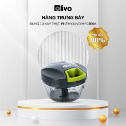 Dụng Cụ Xay Thực Phẩm Đa Năng Mini OLIVO MPC400A - Xay Tỏi Ớt, Xay Thịt, Xay Hạt Nhanh Chóng - Dây Kéo Chắc Chắn - Dung Tích 400ML - Dễ Dàng Vệ Sinh - Hàng Trưng Bày