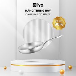 CHẢO 4 LỚP INOX OLIVO STEVE X - Chống Dính Tự Nhiên, Đường Kính 24cm – Nấu Được Trên Mọi Loại Bếp - Hàng Trưng Bày
