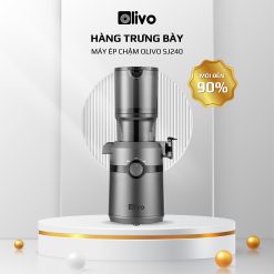 Máy Ép Chậm OLIVO SJ240 - Phiên Bản Giới Hạn Màu Titanium - Khoang Tiếp Lớn - Giải Pháp Hoàn Hảo Cho Việc Ép Kết Hợp Trái Cây, Rau Củ - Hàng Trưng Bày