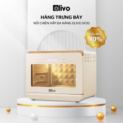 Nồi Chiên Hấp Đa Năng OLIVO SF20 PRO - Dung tích vượt trội 20L, Ứng dụng công nghệ hiện đại bậc nhất - Hấp Nano Steam/Chiên Eco Fry, 70 Chế Độ Cài Sẵn,Vệ Sinh Dễ Dàng - Hàng Trưng Bày