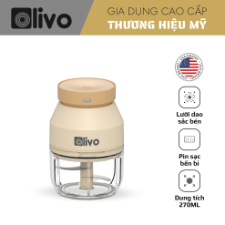 Máy Xay Thực Phẩm Đa Năng Sạc Pin OLIVO RFC270 – Xay Tỏi Ớt, Xay Thịt, Xay Hạt Tiện Lợi – Pin Sạc Bền Bỉ – Dung Tích 270ML – Dễ Dàng Vệ Sinh
