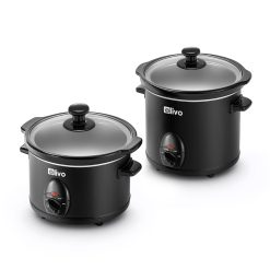 Nồi Nấu Chậm OLIVO SC25/SC30 - 3 Mức Nhiệt Cài Sẵn - Điều Khiển Núm Xoay - Lòng Gốm Tráng Men - Nắp Kính Cường Lực - Dung tích 2.5L/3L