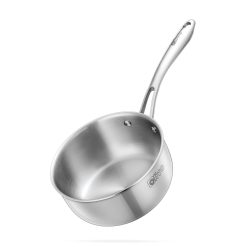 Quánh INOX OLIVO Davinci SD1885 - Kích Thước Nhỏ Gọn - Đường Kính 18Cm - Sâu Lòng  8.5Cm - Nấu Được Trên Mọi Loại Bếp