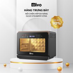 Nồi Chiên Hấp Đa Năng OLIVO SteamFry Xtra – Phiên Bản Cao Cấp, Bảng Điều Khiển OLED, Dung tích vượt trội 20L, Hấp Nano Steam/Chiên Eco Fry thế hệ thứ 2, 70 Chế Độ Cài Sẵn, Vệ Sinh Dễ Dàng - Hàng Trưng Bày