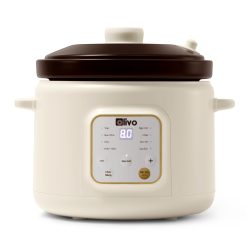 Nồi Nấu Chậm Olivo OSC30 - 9 Chế Độ Cài Sẵn, Bảng Điều Khiển Điện Tử, Lòng Gốm Tráng Men, Nắp Gốm Giữ Nhiệt, Dung tích 3L, Thông Minh, Tiện Lợi.
